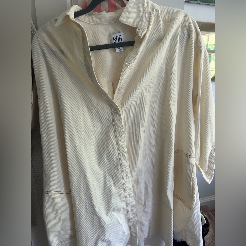 Urban outfitters, long jacket type shirt